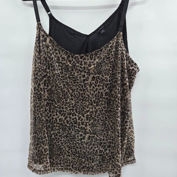 Torrid Metallic Glitter Animal Print Lined Cami Adjustable Tank Size 3x - Picture 1 of 8